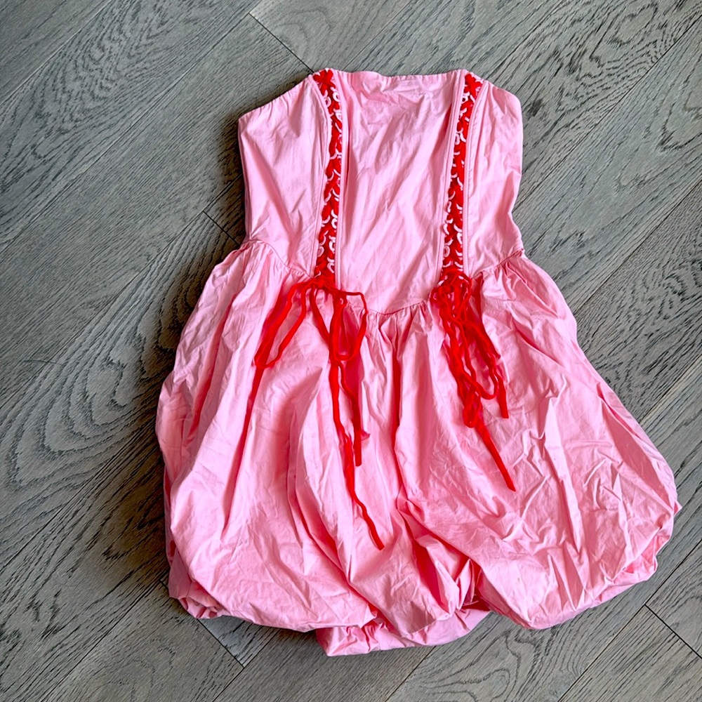 Fashion Nova - Coquette Dreams Bubble Mini Dress - Pink - Picture 7 of 7